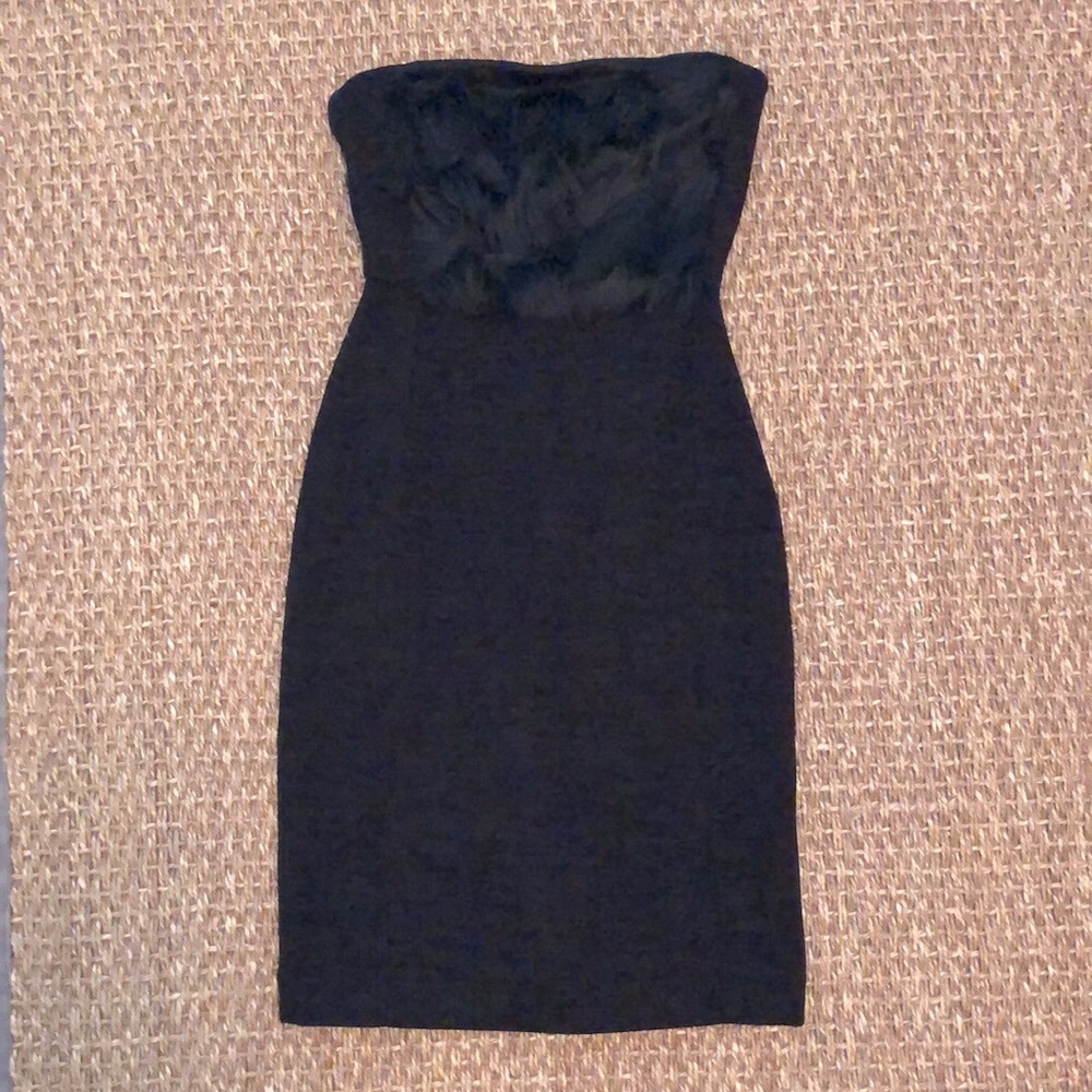 NWT Banana Republic Strapless Fringe Cocktail Dress sz 0